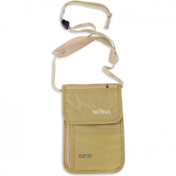 Шейный кошелек на молнии TATONKA SKIN NECK POUCH RIFD B с защитой от считывания данных RIFD Block, natural