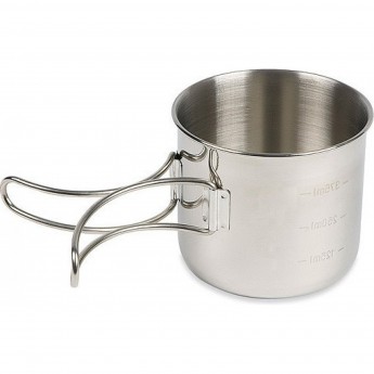 Универсальная кружка TATONKA HANDLE MUG из нержавеющей стали со складной ручкой